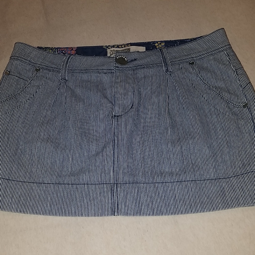 Denim pinstripe skirt